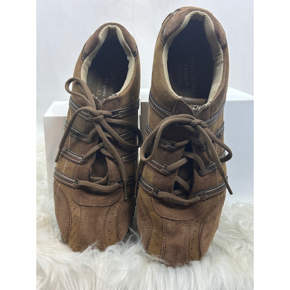 Skechers Bikers Sneakers size 11 Good Y2K Suede Lace Up Low Top Shoe